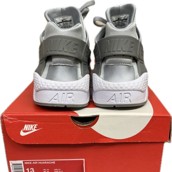 Nike Air Huarache Gray and White Sneakers - Picture 2 of 3